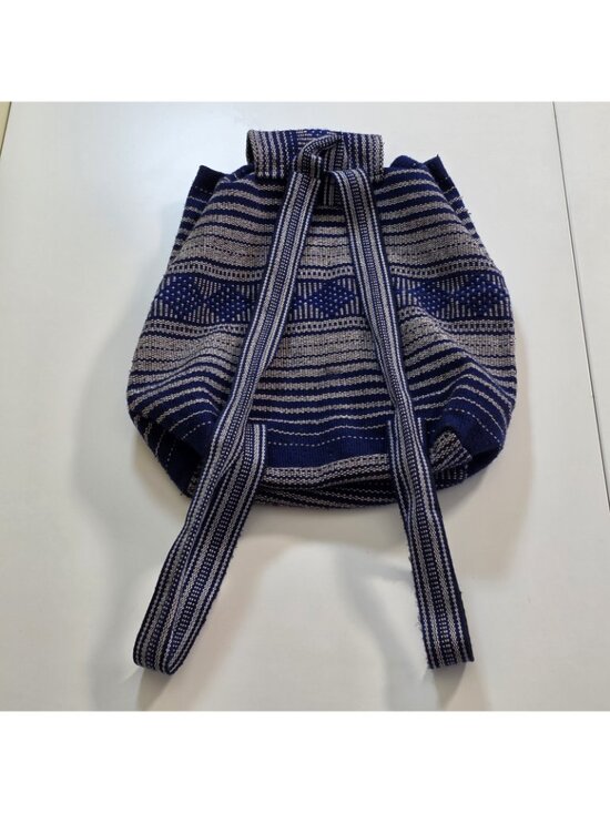 Vintage Toronto Maple Leafs Woven Baja Backpack Rucksack Drawstring Toggle Close main image 5